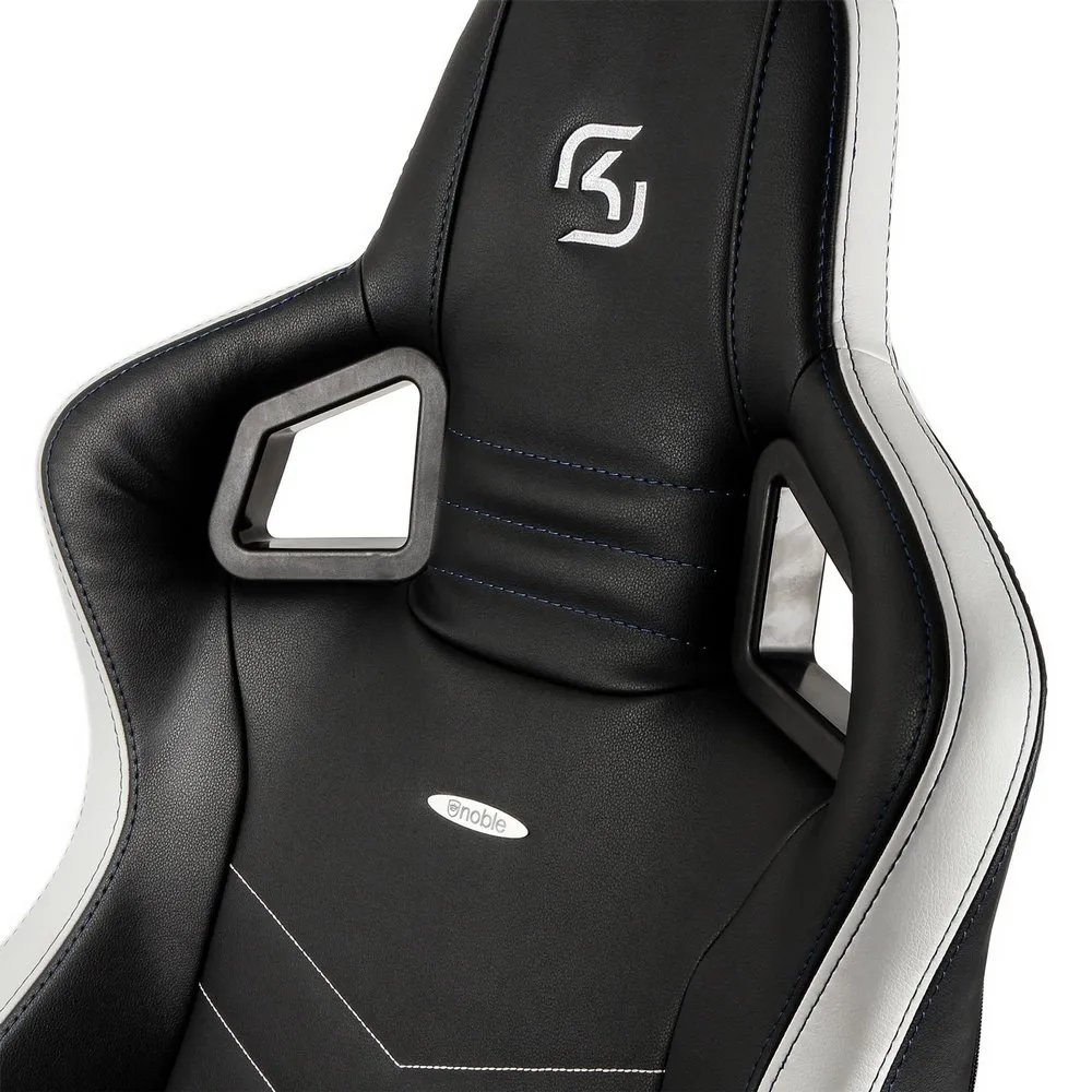 Scaun Gaming Noblechairs Epic, PU Piele, Negru/Alb