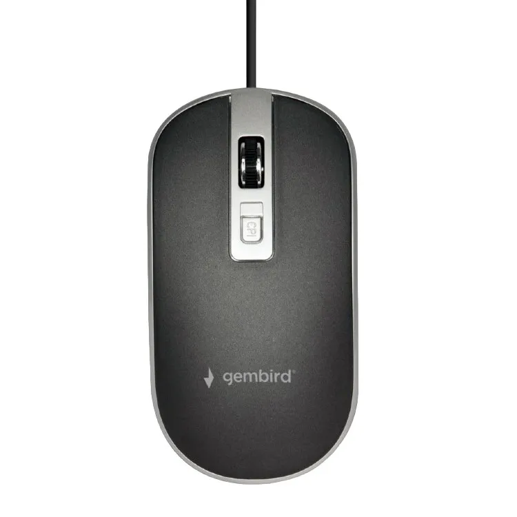 Mouse Gembird MUS-4B-06-BS, Negru/Argintiu