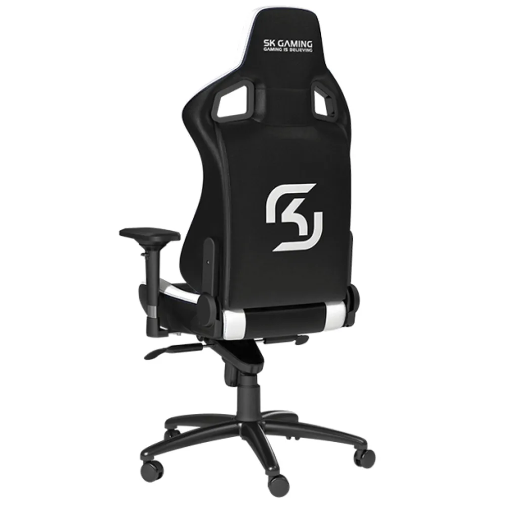 Scaun Gaming Noblechairs Epic, PU Piele, Negru/Alb