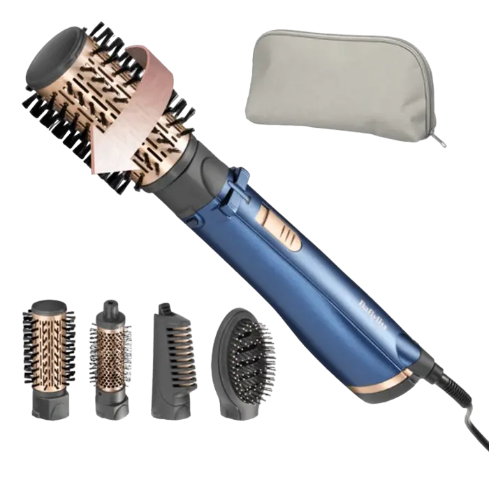 Фен-щётка BaByliss AS966ROE, 1000Вт, Синий