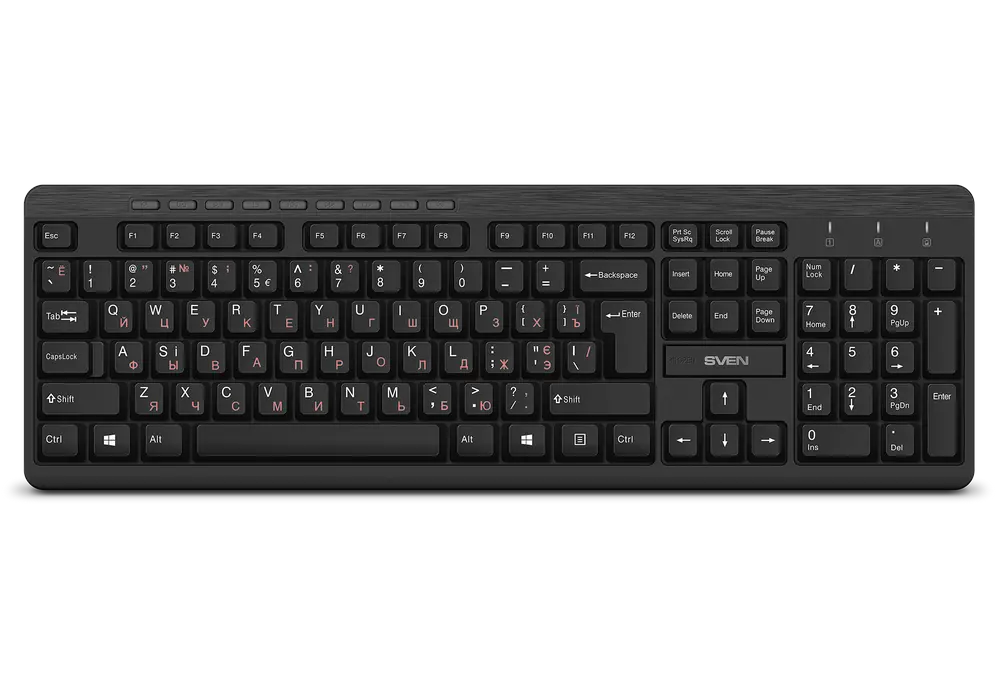 Set Tastatură + Mouse SVEN KB-C3400W, Fără fir, Negru