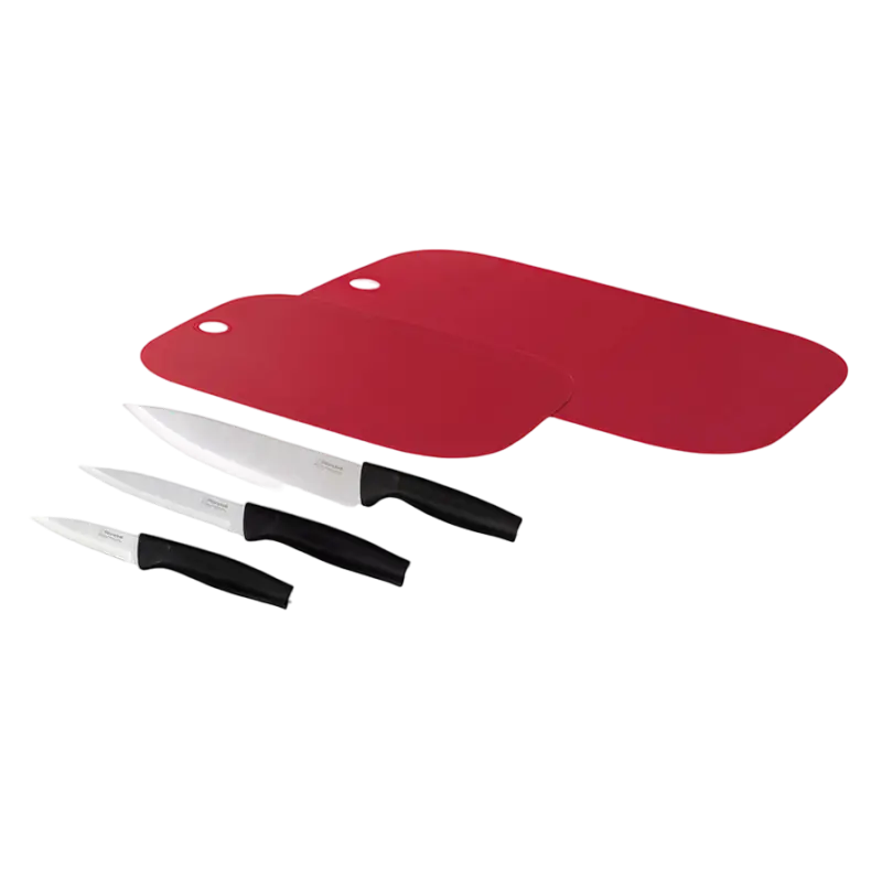 Set de Cuțite Rondell RD-1357, Negru | Roșu