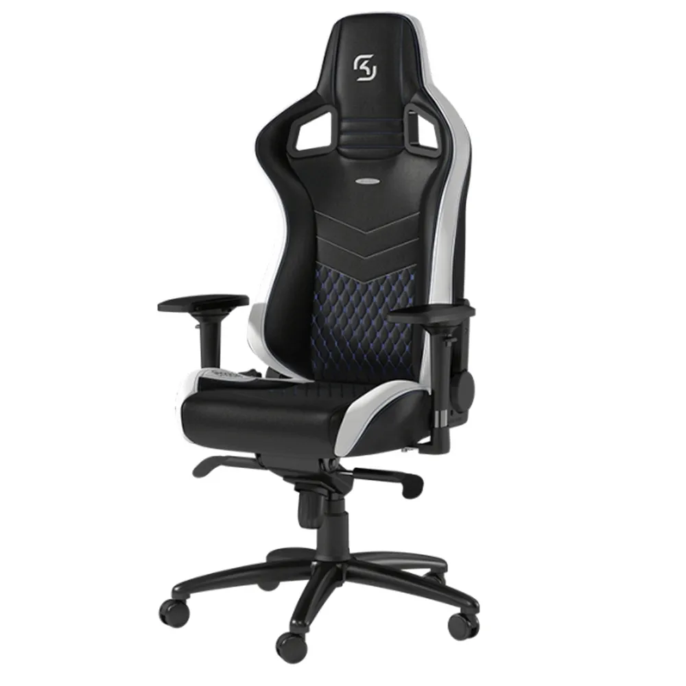 Scaun Gaming Noblechairs Epic, PU Piele, Negru/Alb