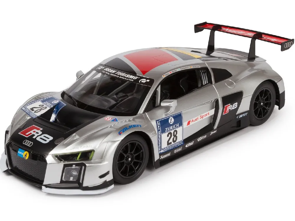 Jucărie cu telecomandă Rastar Audi  R8, 1:14, Argintiu (75360)
