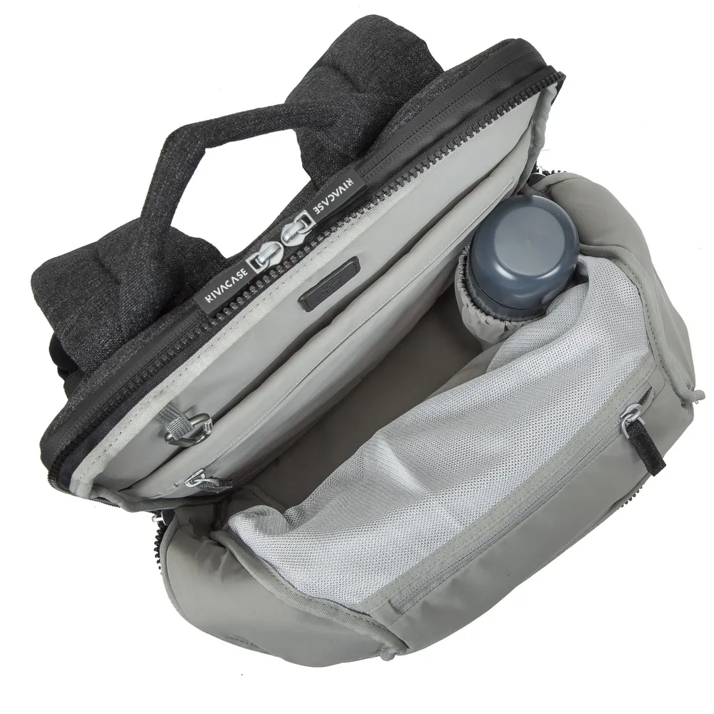 Rucsac pentru Laptop RivaCase Lantau, 15.6", Poliester, Negru