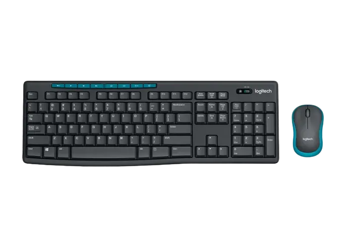 Клавиатура и мышь Logitech MK275, Беспроводное, Черный/Синий