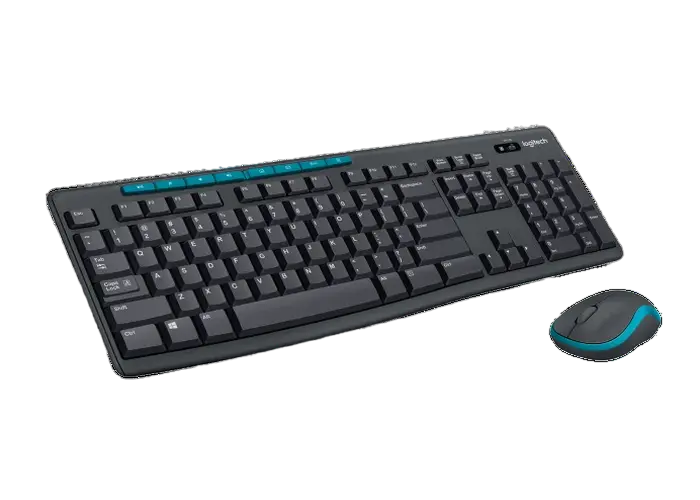 Клавиатура и мышь Logitech MK275, Беспроводное, Черный/Синий