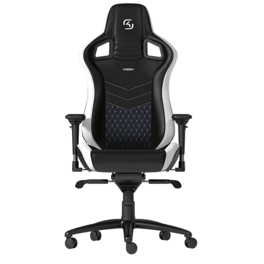 Scaun Gaming Noblechairs Epic, PU Piele, Negru/Alb