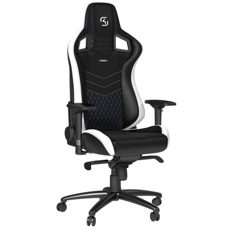 Scaun Gaming Noblechairs Epic, PU Piele, Negru/Alb