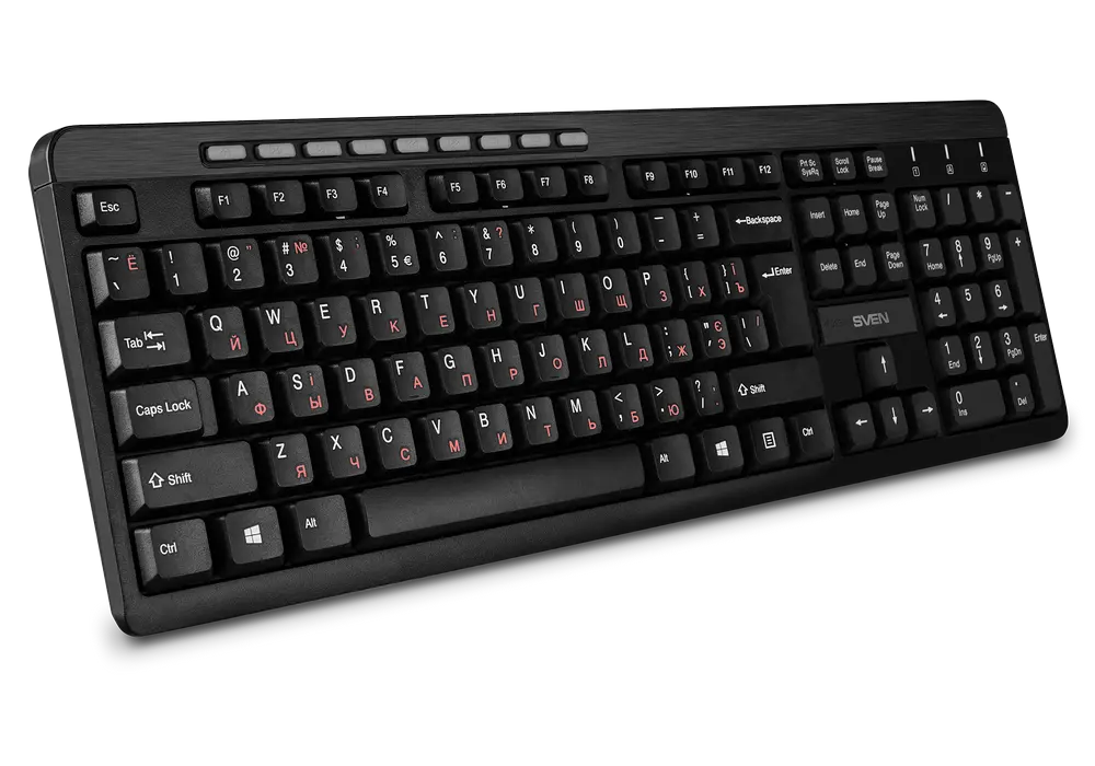 Set Tastatură + Mouse SVEN KB-C3400W, Fără fir, Negru