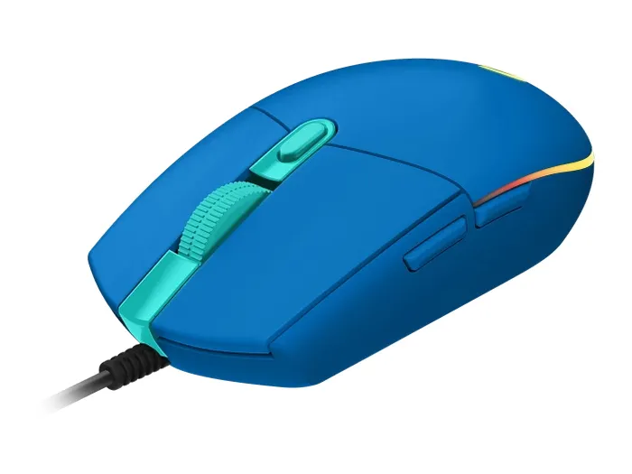 Gaming Mouse Logitech G203 Lightsync, Optical, 200-8000 dpi, 6 buttons, Ambidextrous, RGB, Blue USB