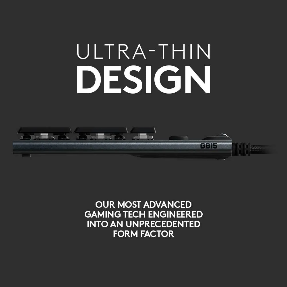 Клавиатура Logitech G815, Проводное, Чёрный