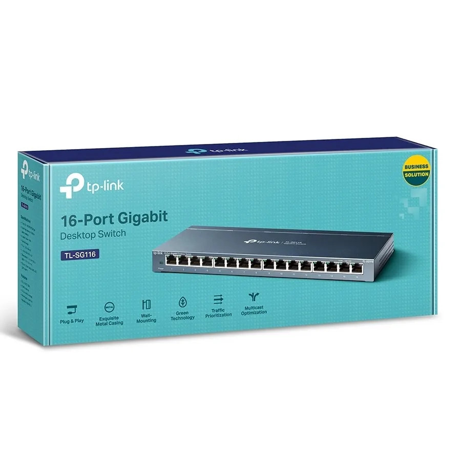 Сетевой коммутатор TP-LINK TL-SG116, 16x 10/100/1000 Мбит/с