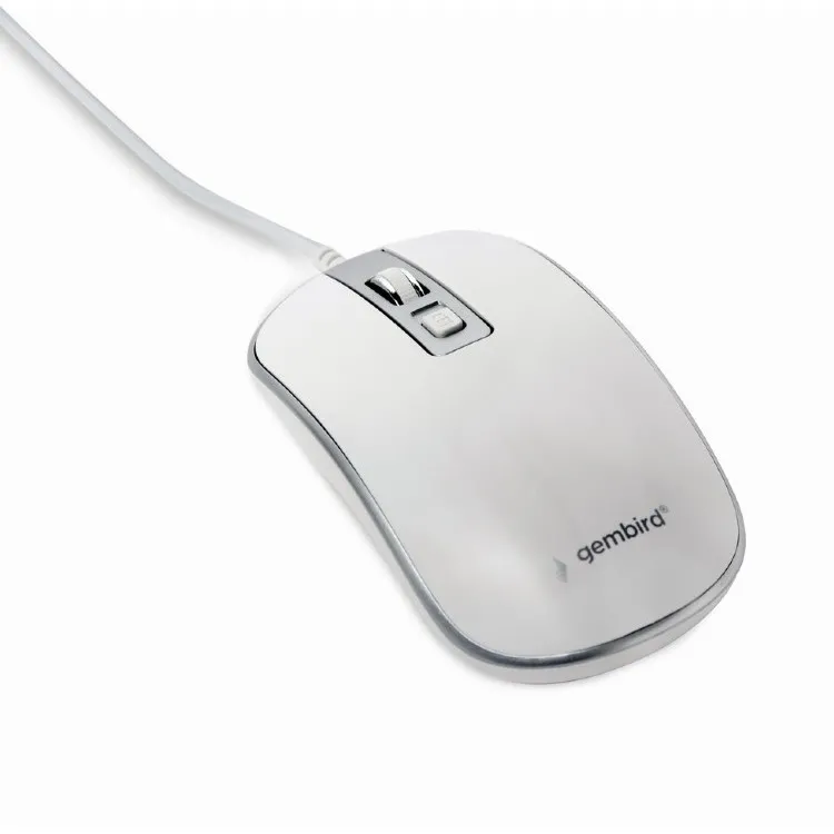 Mouse Gembird MUS-4B-06-WS, Alb/Argintiu