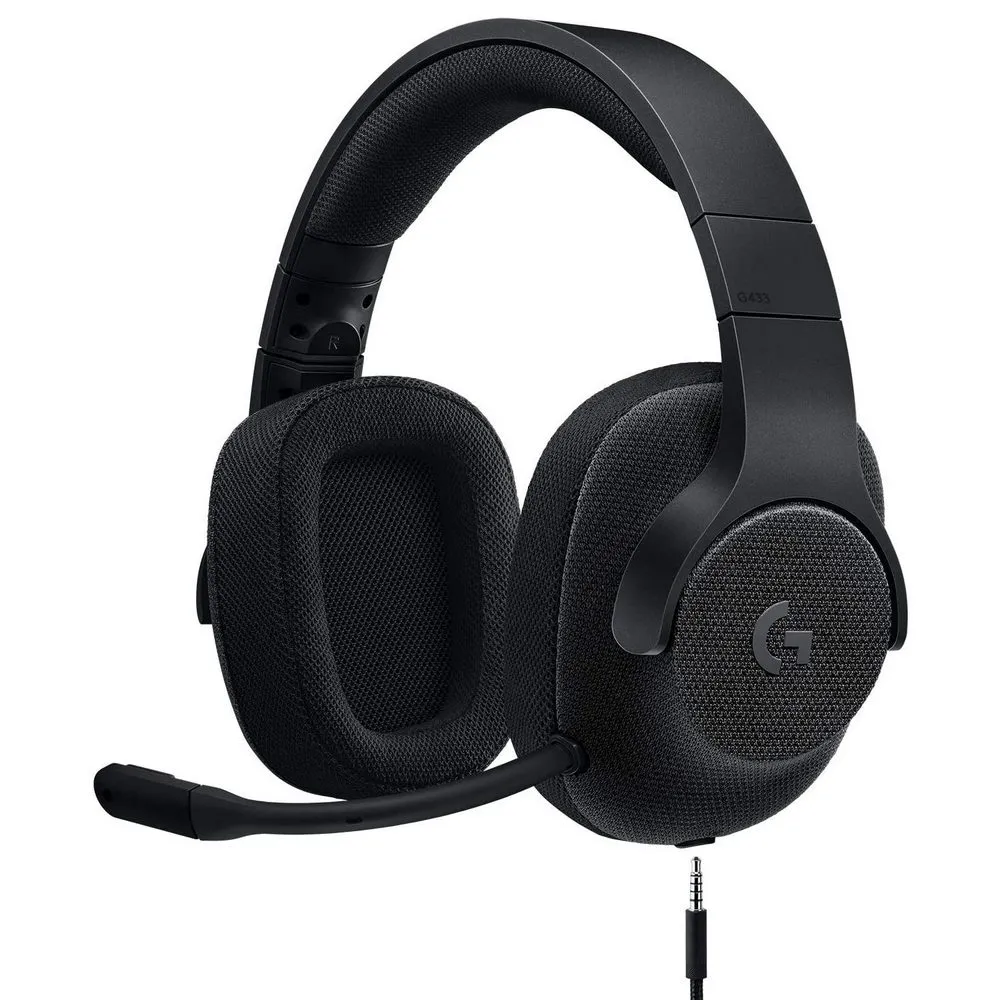 Căști gaming Logitech G433, Fără fir/Cu fir, Negru