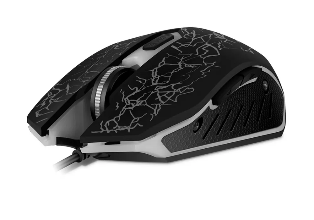 Gaming Mouse SVEN GX-950, Optical 600-1600 dpi, 6 buttons, 4 color backlight, Soft Touch ,Black, USB