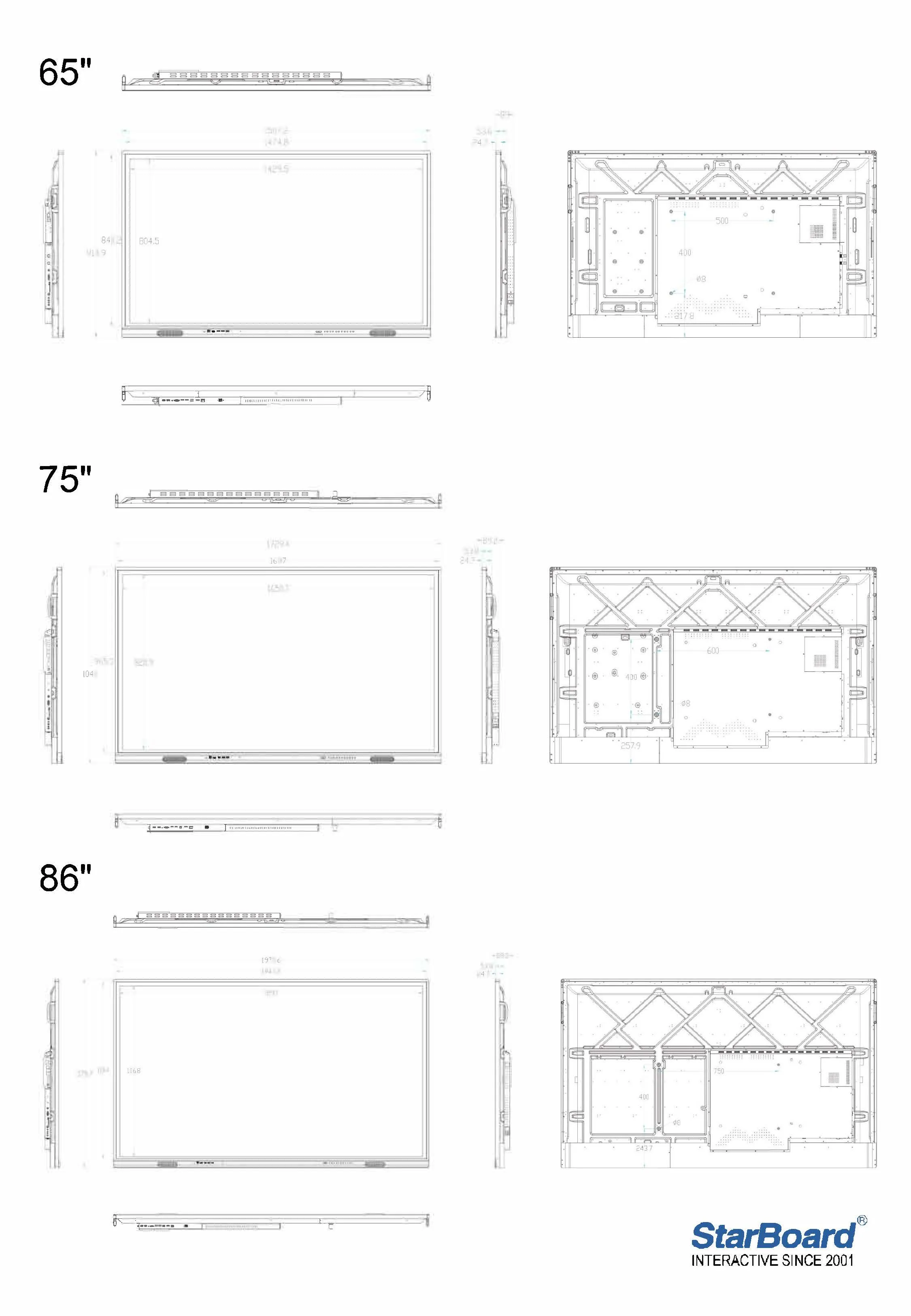 Ecran interactiv StarBoard IFPD-YL5-75AOC: 75