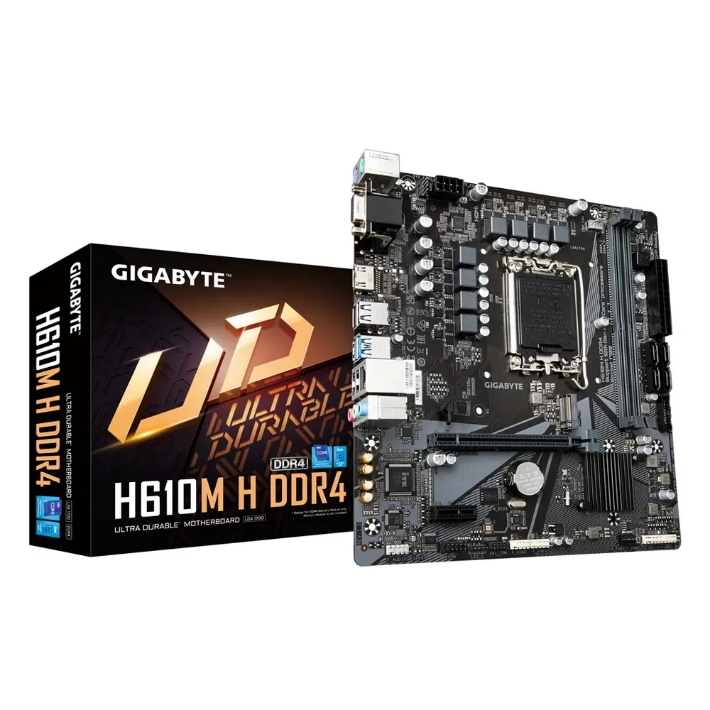 Материнская плата Gigabyte H610M H DDR4, LGA1700, Intel H610, Micro-ATX