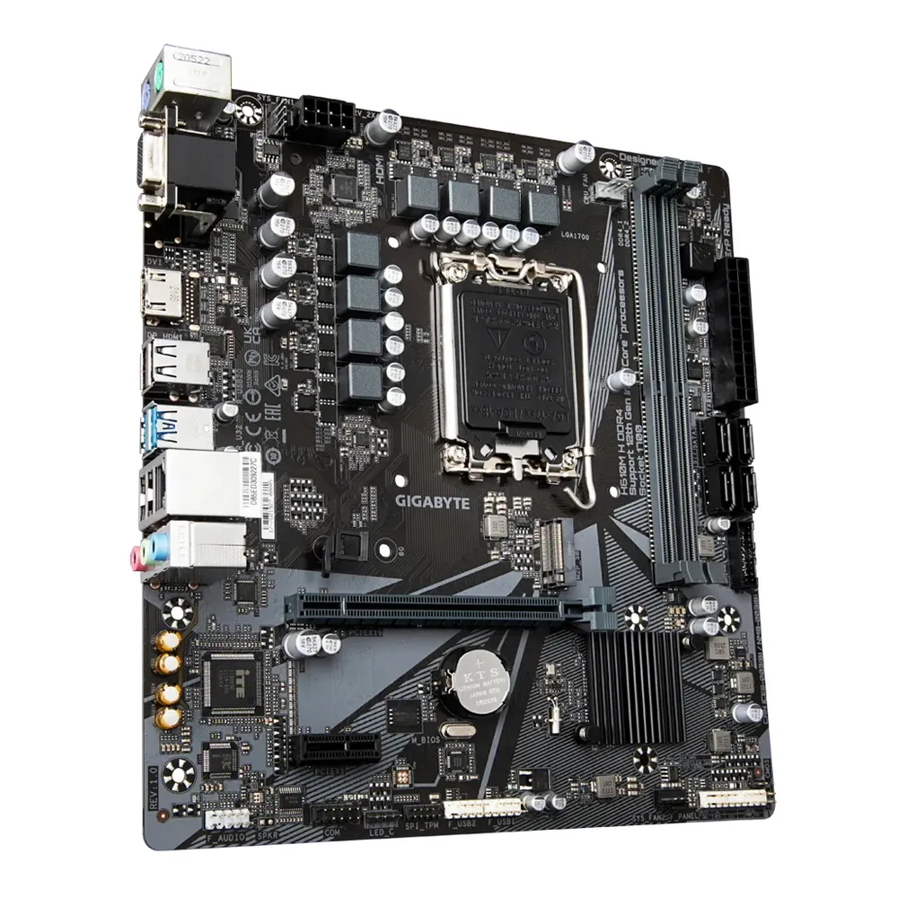 Материнская плата Gigabyte H610M H DDR4, LGA1700, Intel H610, Micro-ATX