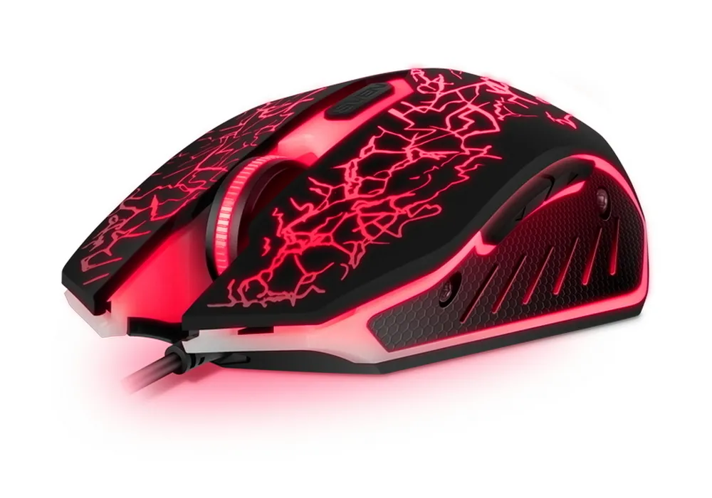 Gaming Mouse SVEN GX-950, Optical 600-1600 dpi, 6 buttons, 4 color backlight, Soft Touch ,Black, USB