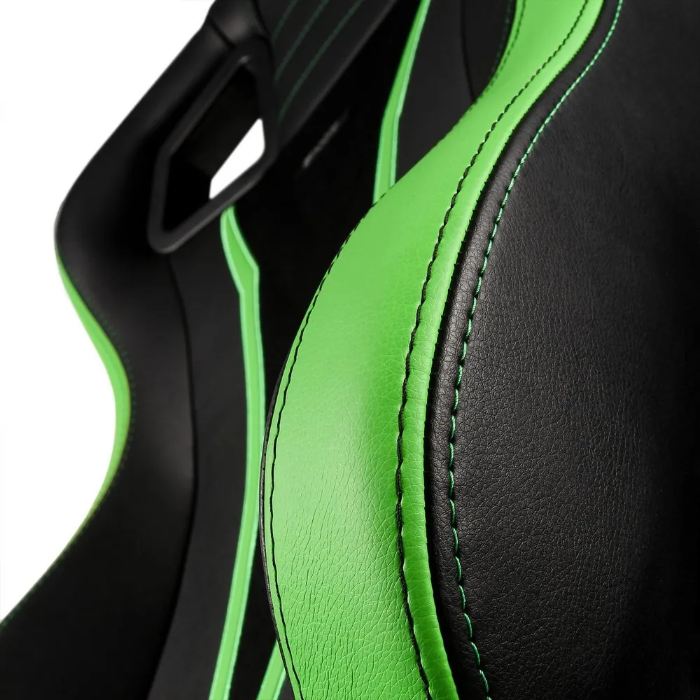 Scaun Gaming Noblechairs Epic, PU Piele, Negru/Verde