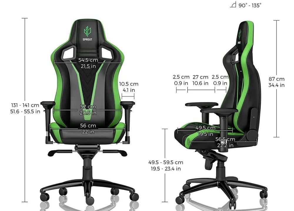Scaun Gaming Noblechairs Epic, PU Piele, Negru/Verde
