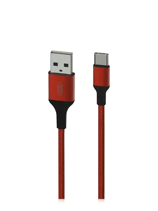 Cablu încărcare și sincronizare XO NB143, USB Type-A/USB Type-C, 2m, Roșu