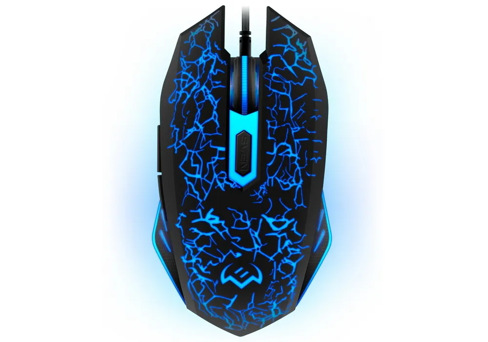 Gaming Mouse SVEN GX-950, Optical 600-1600 dpi, 6 buttons, 4 color backlight, Soft Touch ,Black, USB