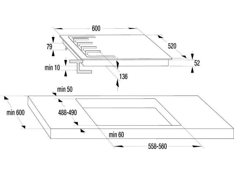 Plită pe gaz Gorenje G 640 EW, Alb