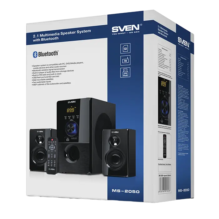 Boxe pentru calculator 2.1 SVEN MS-2050, Negru