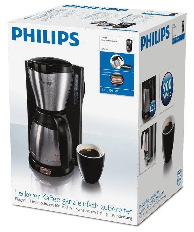 Cafetieră PHILIPS Viva Colelction HD7546/20, 1000W, Negru