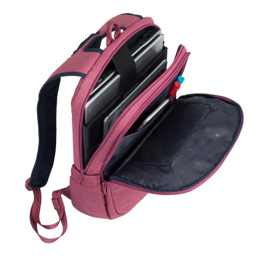 Rucsac pentru Laptop RivaCase Suzuka, 15.6", Poliester, Roșu