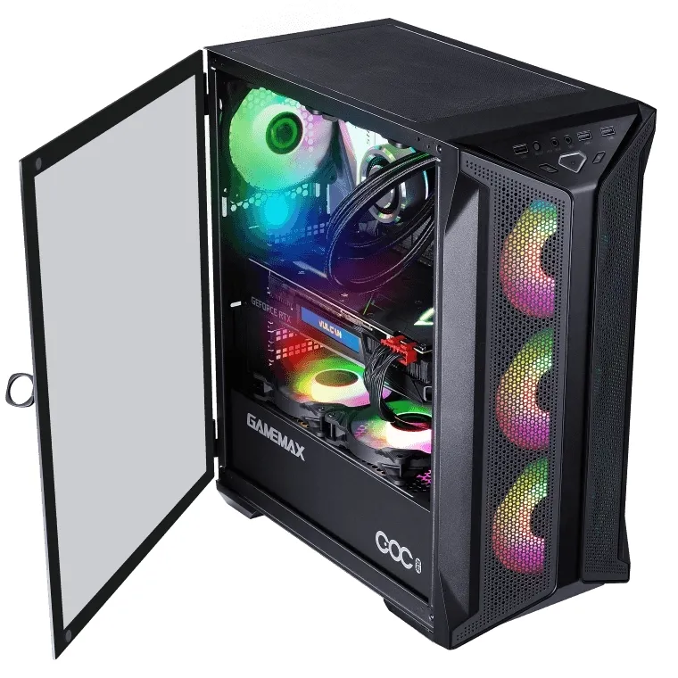Carcasă PC Gamemax Brufen C1, Midi-Tower, ATX, Negru