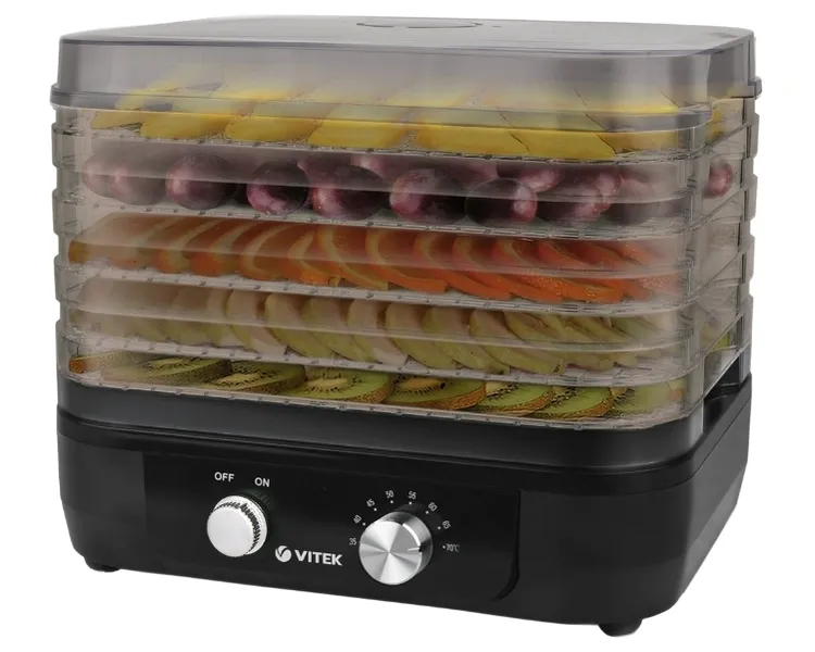 Deshidrator de fructe VITEK VT-5054, Negru