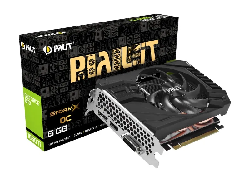 Placă Video Palit GeForce 1660 Ti StormX,  6GB GDDR6 192bit