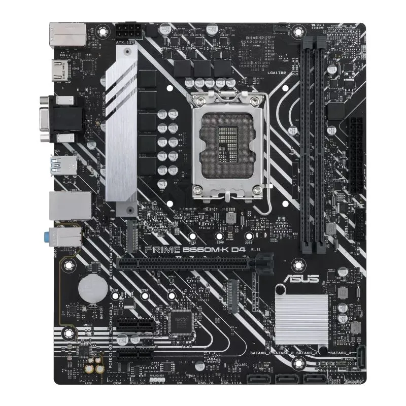 Материнская плата ASUS PRIME B660M-K D4, LGA1700, Intel B660, Micro-ATX