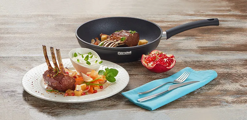 Сковорода глубокая Rondell RDA-597, 24см, Чёрный