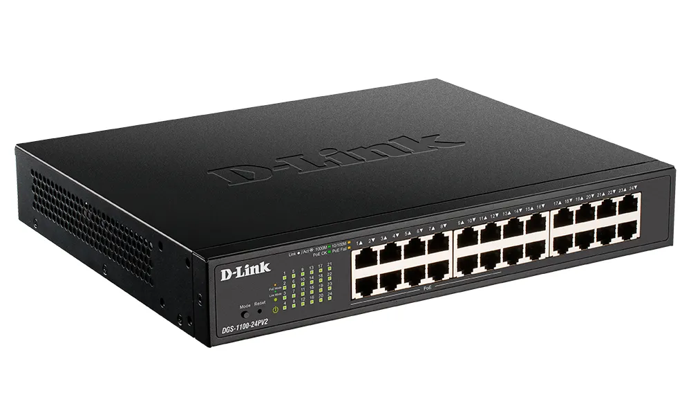 PoE коммутатор D-Link DGS-1100-24PV2/A1A, 12x IEEE 802.3af/at