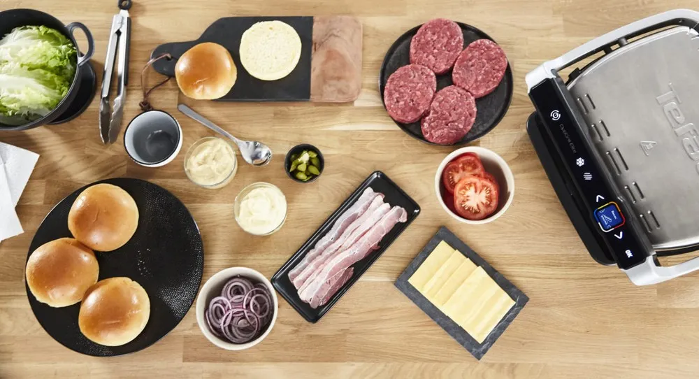 Grătar electric Tefal OptiGrill Elite, 2000W, Argintiu