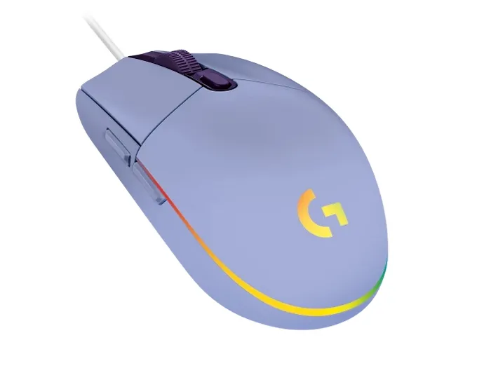 Gaming Mouse Logitech G203 Lightsync, Optical, 200-8000 dpi, 6 buttons, Ambidextrous, RGB, Lilac USB