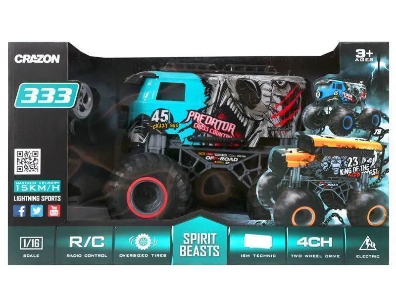 Jucărie cu telecomandă Crazon 333-19165B, 1:16, Verde 