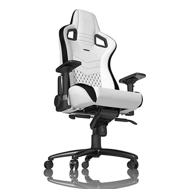 Scaun Gaming Noblechairs Epic, PU Piele, Negru/Alb