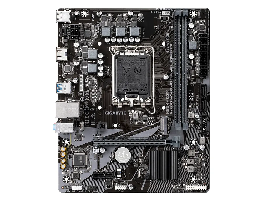 Материнская плата Gigabyte H610M K DDR4, LGA1700, Intel H610, Micro-ATX