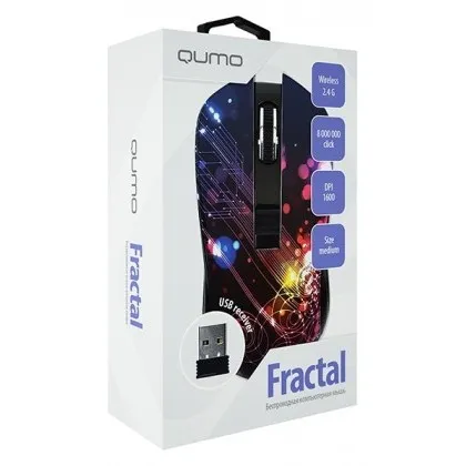 Беcпроводная мышь QUMO Fractal, Разноцветный