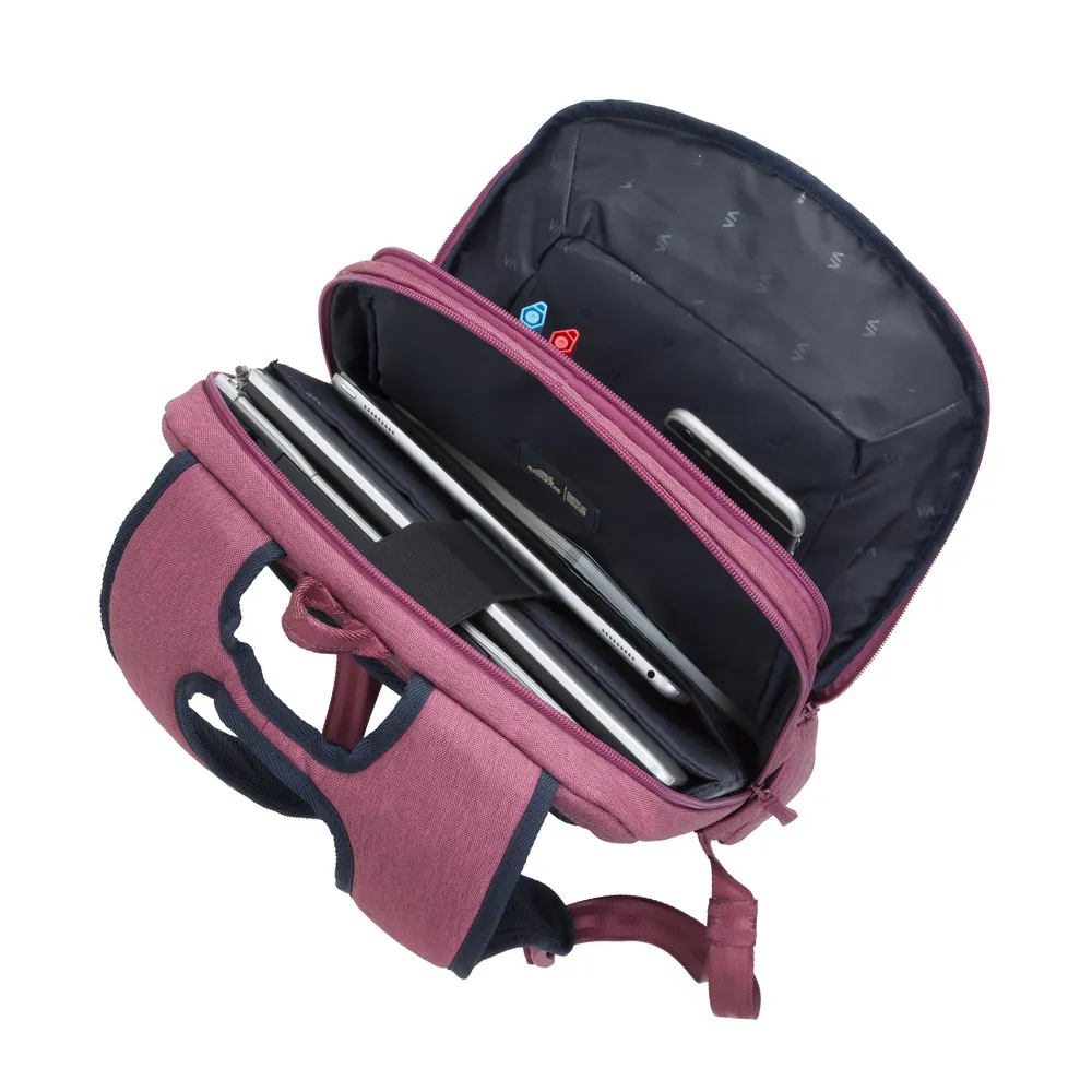 Rucsac pentru Laptop RivaCase Suzuka, 15.6", Poliester, Roșu
