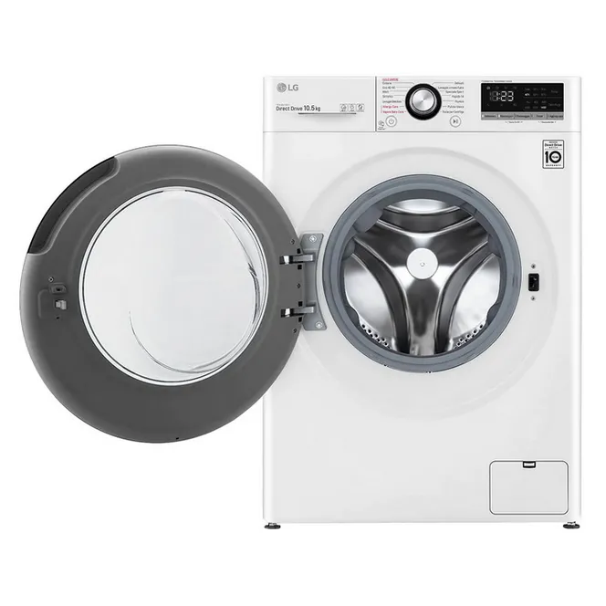 Mașină de spălat LG F4WV310S6E, 10,5kg, Alb