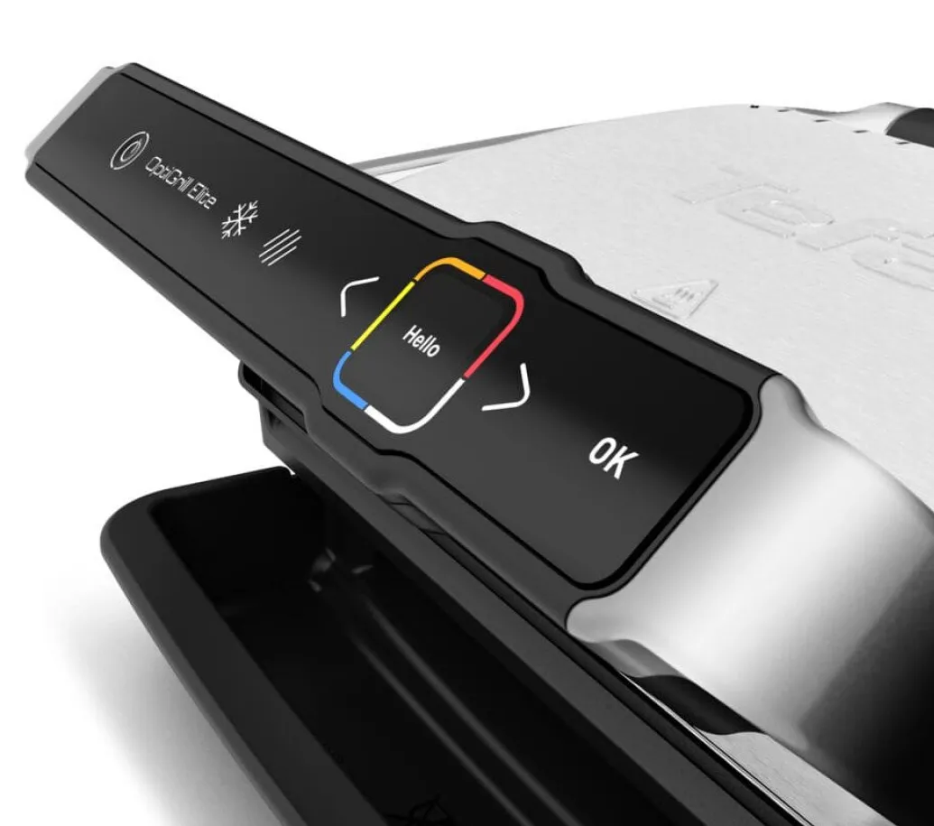 Grătar electric Tefal OptiGrill Elite, 2000W, Argintiu