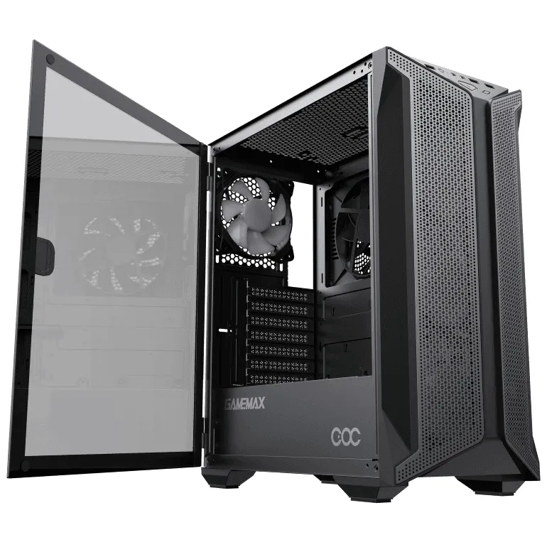 Carcasă PC Gamemax Brufen C1, Midi-Tower, ATX, Negru