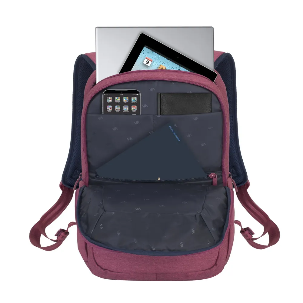 Rucsac pentru Laptop RivaCase Suzuka, 15.6", Poliester, Roșu