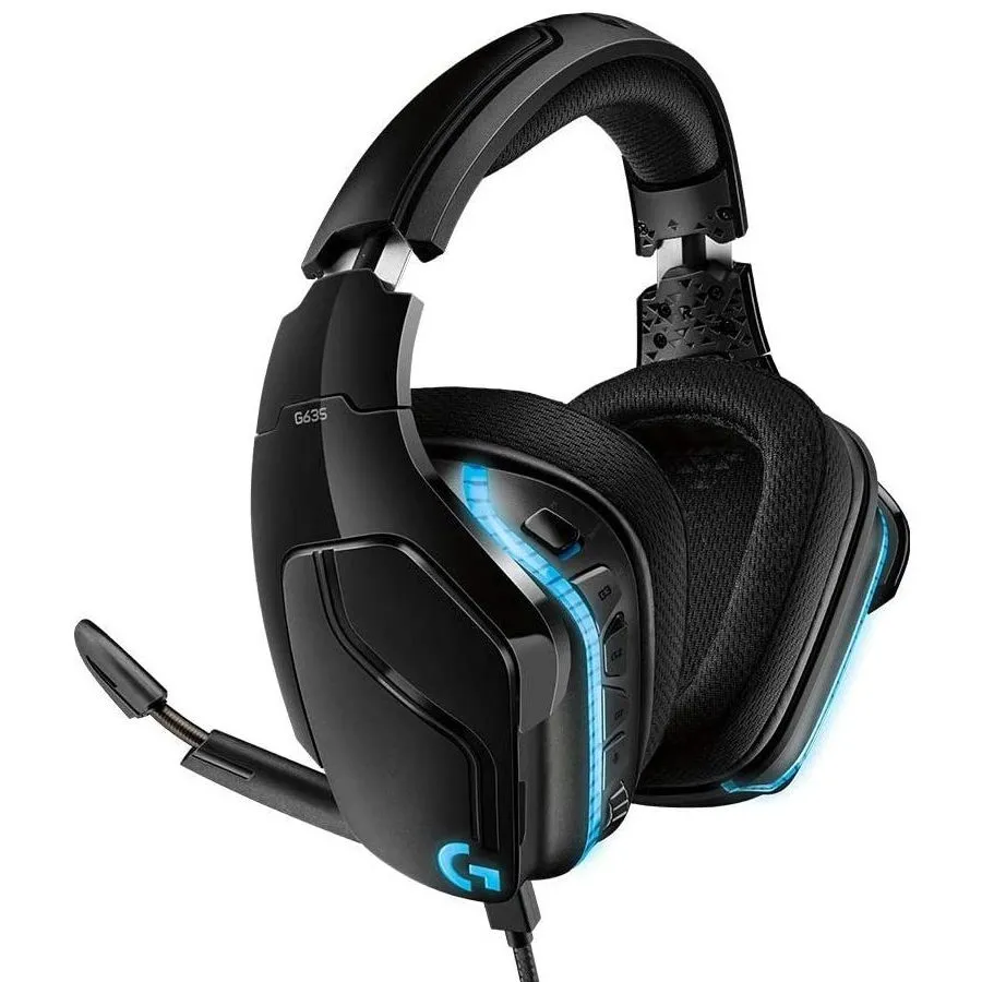 Căști gaming Logitech G635, Wireless/Cu fir, Negru